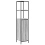 Juego de muebles de baño 5 pcs Gris 76.5 x 35 x 95 cm