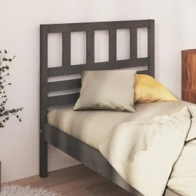 Bettkopfteil aus massivem grauem Kiefernholz, 106 x 4 x 100 cm von vidaXL, Kopf- und Fußteile - Ref: Foro24-814131, Preis: 39...