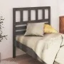 Cabecero de cama madera maciza de pino gris 106x4x100 cm de vidaXL, Cabeceros y pies de cama - Ref: Foro24-814131, Precio: 39...