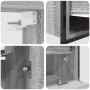 Juego de muebles de baño 5 pcs Gris 76.5 x 35 x 95 cm