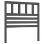 Cabecero de cama madera maciza de pino gris 106x4x100 cm de vidaXL, Cabeceros y pies de cama - Ref: Foro24-814131, Precio: 39...