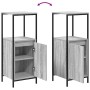 Juego de muebles de baño 5 pcs Gris 76.5 x 35 x 95 cm