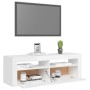 TV-Möbel mit hellen weißen LED-Leuchten 120x35x40 cm von vidaXL, TV-Möbel - Ref: Foro24-804316, Preis: 82,22 €, Rabatt: %