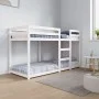 Etagenbett aus massivem weißem Kiefernholz, 75 x 190 cm von vidaXL, Betten und Lattenroste - Ref: Foro24-821660, Preis: 154,3...