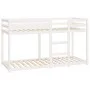 Etagenbett aus massivem weißem Kiefernholz, 75 x 190 cm von vidaXL, Betten und Lattenroste - Ref: Foro24-821660, Preis: 154,3...