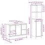Juego de muebles de baño con cajón 2 pcs Gris sonoma y Negro