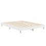 White engineered wood bed frame 135x190 cm by vidaXL, Beds and slatted bases - Ref: Foro24-832077, Price: 132,48 €, Discount: %