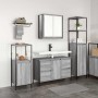 Juego de muebles de baño con cajón 3 pcs Gris sonoma y Negro