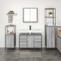 Juego de muebles de baño con cajón 3 pcs Gris sonoma y Negro