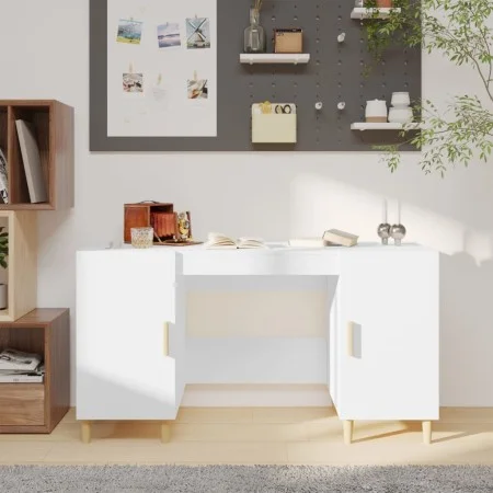 Weißer Sperrholzschreibtisch 140x50x75 cm von vidaXL, Schreibtische - Ref: Foro24-812762, Preis: 114,87 €, Rabatt: %