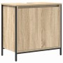 Juego de muebles de baño con estante 5 pcs Roble Sonoma y Negro