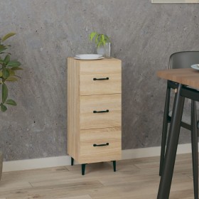 Aparador madera contrachapada color roble Sonoma 34,5x34x90 cm de vidaXL, Aparadores - Ref: Foro24-812351, Precio: 60,42 €, D...