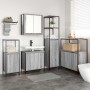 Juego de muebles de baño con estante 5 pcs Gris sonoma y Negro