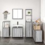 Juego de muebles de baño con estante 5 pcs Gris sonoma y Negro