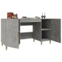 Betongrauer Sperrholzschreibtisch 140x50x75 cm von vidaXL, Schreibtische - Ref: Foro24-812766, Preis: 103,75 €, Rabatt: %