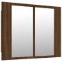 Cabinet with mirror and LED oak brown wood 60x12x45 cm by vidaXL, bathroom vanities - Ref: Foro24-822843, Price: 47,95 €, Dis...