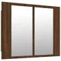 Cabinet with mirror and LED oak brown wood 60x12x45 cm by vidaXL, bathroom vanities - Ref: Foro24-822843, Price: 47,29 €, Dis...