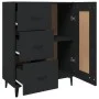Aparador de madera contrachapada negro 69,5x34x90 cm de vidaXL, Aparadores - Ref: Foro24-812232, Precio: 85,84 €, Descuento: %