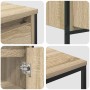 Juego de muebles de baño con estante 3 pcs Roble Sonoma y Negro