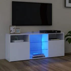 Mueble para TV con luces LED blanco 120x30x50 cm de vidaXL, Muebles TV - Ref: Foro24-804301, Precio: 81,92 €, Descuento: %