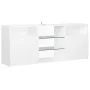 Mueble para TV con luces LED blanco 120x30x50 cm de vidaXL, Muebles TV - Ref: Foro24-804301, Precio: 83,19 €, Descuento: %
