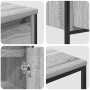Juego de muebles de baño con estante 3 pcs Gris sonoma y Negro