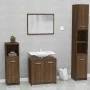 Set Badmöbel Sperrholz braune Eiche von vidaXL, Badezimmermöbel - Ref: Foro24-815530, Preis: 64,71 €, Rabatt: %