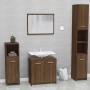 Set Badmöbel Sperrholz braune Eiche von vidaXL, Badezimmermöbel - Ref: Foro24-815530, Preis: 65,72 €, Rabatt: %