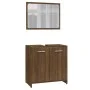 Set Badmöbel Sperrholz braune Eiche von vidaXL, Badezimmermöbel - Ref: Foro24-815530, Preis: 64,71 €, Rabatt: %
