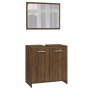 Set de muebles de baño madera contrachapada marrón roble de vidaXL, Muebles de baño - Ref: Foro24-815530, Precio: 67,94 €