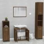 Set Badmöbel Sperrholz braune Eiche von vidaXL, Badezimmermöbel - Ref: Foro24-815530, Preis: 64,71 €, Rabatt: %