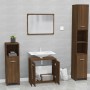 Set Badmöbel Sperrholz braune Eiche von vidaXL, Badezimmermöbel - Ref: Foro24-815530, Preis: 65,72 €, Rabatt: %