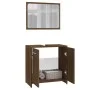 Set Badmöbel Sperrholz braune Eiche von vidaXL, Badezimmermöbel - Ref: Foro24-815530, Preis: 64,71 €, Rabatt: %