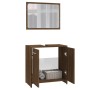 Set Badmöbel Sperrholz braune Eiche von vidaXL, Badezimmermöbel - Ref: Foro24-815530, Preis: 65,72 €, Rabatt: %