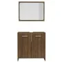 Set Badmöbel Sperrholz braune Eiche von vidaXL, Badezimmermöbel - Ref: Foro24-815530, Preis: 64,71 €, Rabatt: %