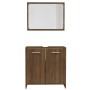 Set de muebles de baño madera contrachapada marrón roble de vidaXL, Muebles de baño - Ref: Foro24-815530, Precio: 67,94 €