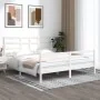 Weißer Massivholzbettrahmen Supe King 180x200 cm von vidaXL, Betten und Lattenroste - Ref: Foro24-3105876, Preis: 157,87 €, R...