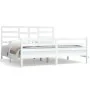 Weißer Massivholzbettrahmen Supe King 180x200 cm von vidaXL, Betten und Lattenroste - Ref: Foro24-3105876, Preis: 157,87 €, R...