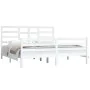 Weißer Massivholzbettrahmen Supe King 180x200 cm von vidaXL, Betten und Lattenroste - Ref: Foro24-3105876, Preis: 157,87 €, R...