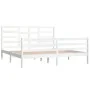 Weißer Massivholzbettrahmen Supe King 180x200 cm von vidaXL, Betten und Lattenroste - Ref: Foro24-3105876, Preis: 157,87 €, R...