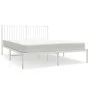 Bettgestell aus weißem Metall mit Kopfteil 160x200 cm von vidaXL, Betten und Lattenroste - Ref: Foro24-350934, Preis: 100,03 ...