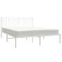 Bettgestell aus weißem Metall mit Kopfteil 160x200 cm von vidaXL, Betten und Lattenroste - Ref: Foro24-350934, Preis: 102,68 ...