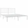 Bettgestell aus weißem Metall mit Kopfteil 160x200 cm von vidaXL, Betten und Lattenroste - Ref: Foro24-350934, Preis: 100,03 ...