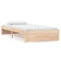 Solid wood bed frame 100x200 cm by vidaXL, Beds and slatted bases - Ref: Foro24-814939, Price: 122,29 €, Discount: %
