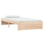 Solid wood bed frame 100x200 cm by vidaXL, Beds and slatted bases - Ref: Foro24-814939, Price: 122,29 €, Discount: %