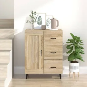 Aparador de madera contrachapada roble Sonoma 69,5x34x90 cm de vidaXL, Aparadores - Ref: Foro24-812234, Precio: 90,44 €, Desc...