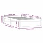 Estructura de cama madera maciza 100x200 cm de vidaXL, Camas y somieres - Ref: Foro24-814939, Precio: 124,42 €