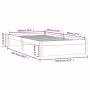 Solid wood bed frame 100x200 cm by vidaXL, Beds and slatted bases - Ref: Foro24-814939, Price: 122,29 €, Discount: %