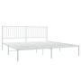 Bettgestell aus Metall mit weißem Kopfteil 180x200 cm von vidaXL, Betten und Lattenroste - Ref: Foro24-350935, Preis: 104,64 ...