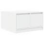 Mesa de centro con cajones blanca 70,5x70x40 cm